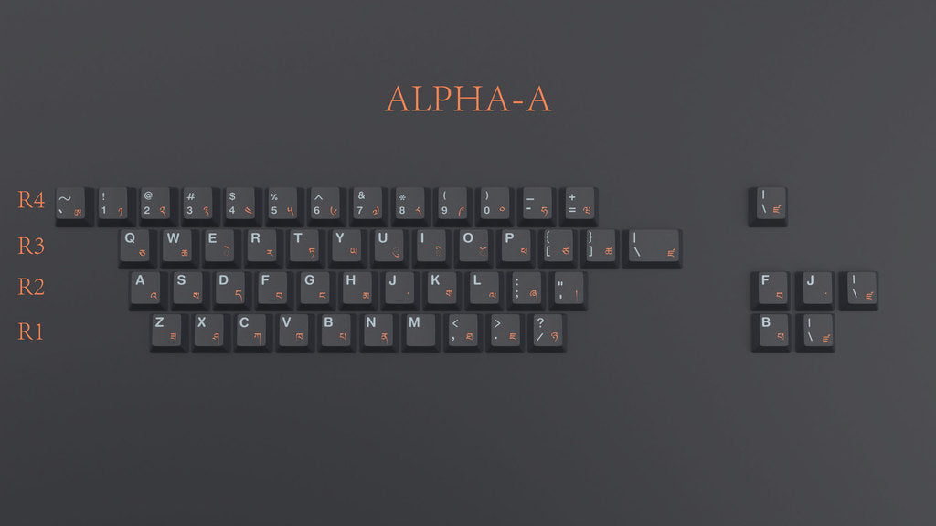 ePBT Flaming Ice Hex Keyboards